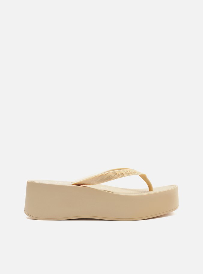 Sandália Off-White Flatform Tiras Rio