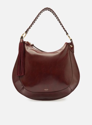 Bolsa Hobo Bordô Grande Barbicacho
