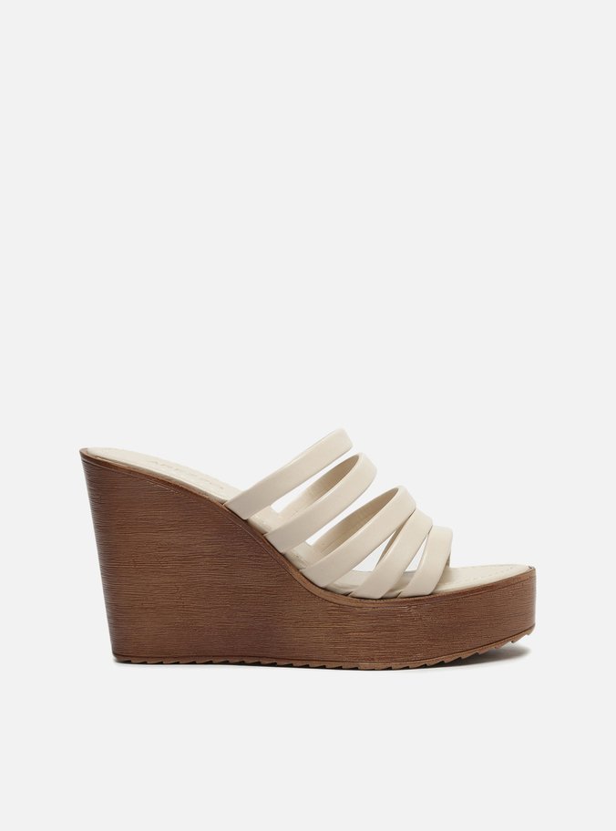 Sandália Off-White Plataforma Tiras Aberta
