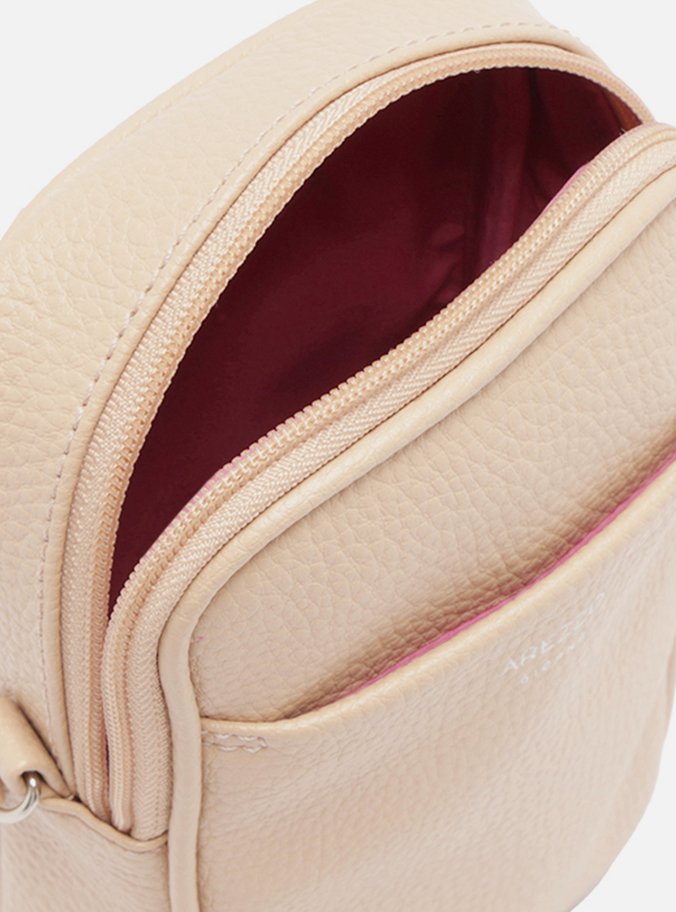 Mini Bolsa Bege Tina Porta-Celular