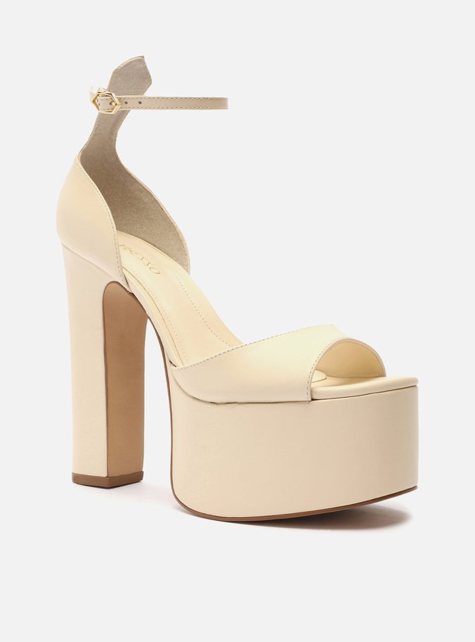 Sandália Off-White Couro Meia Pata Madison