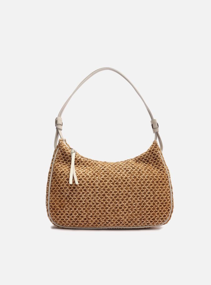 Bolsa Satchel Branca Rústica Aria Média