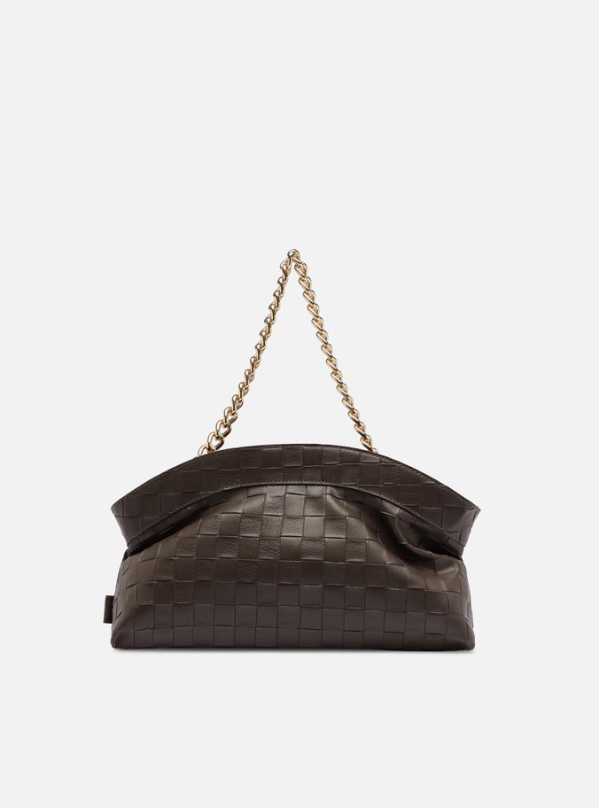Bolsa Shoulder Marrom Média Tressê
