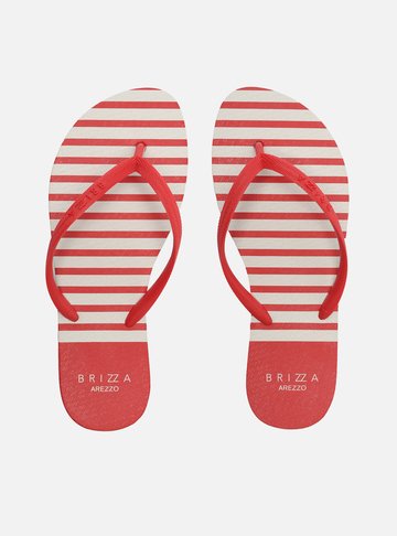 Chinelo Vermelho Listras Brizza