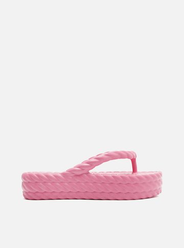 Sandália Rosa Flatform Marrocos Mid