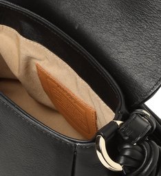Bolsa Satchel Preta Couro Loren Pequena Bolsa Satchel Preta Couro Loren Pequena