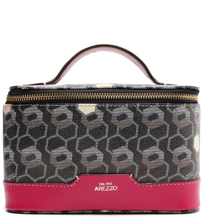 Necessaire Preta Bee.ZZ Redonda Rosa