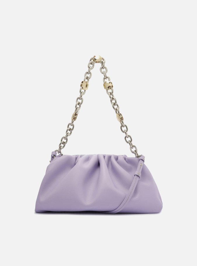 Bolsa Tiracolo Lilás Couro Vicky Pequena
