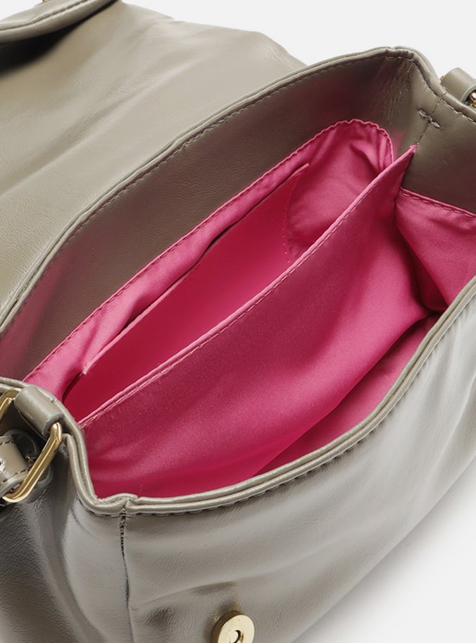 Bolsa Tiracolo Cinza Média Alça Extra Corrente
