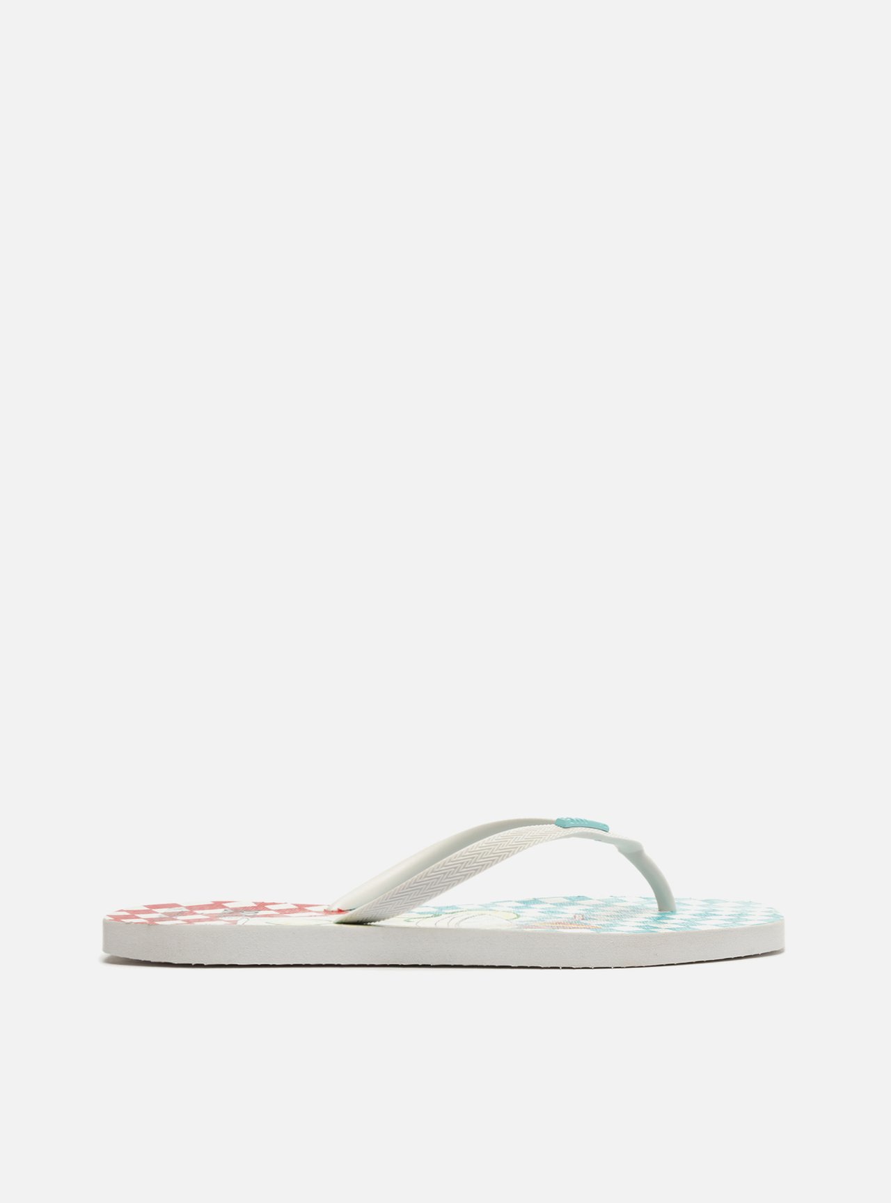 Chinelo de Dedo Estampado Multicolorido Square Brizza — foto 3