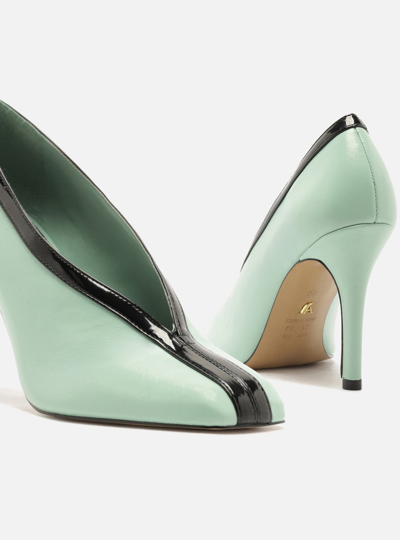 Scarpin Multicolorido Salto Fino Bico Quadrado — foto 4