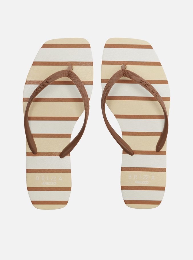 Chinelo Marrom Listrado Brizza