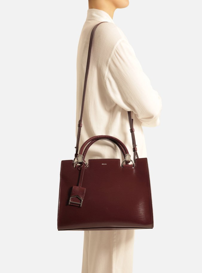 Bolsa Tote Vermelha Couro Abraccio Grande