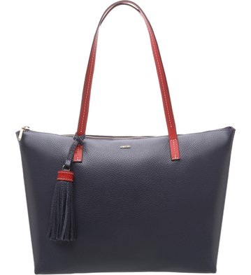 Bolsa Shopping Couro Giornata Bicolor Galaxy Blue