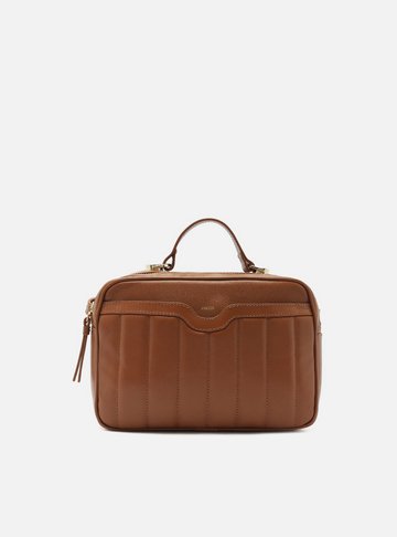 Bolsa Tiracolo Marrom Couro Francine Média