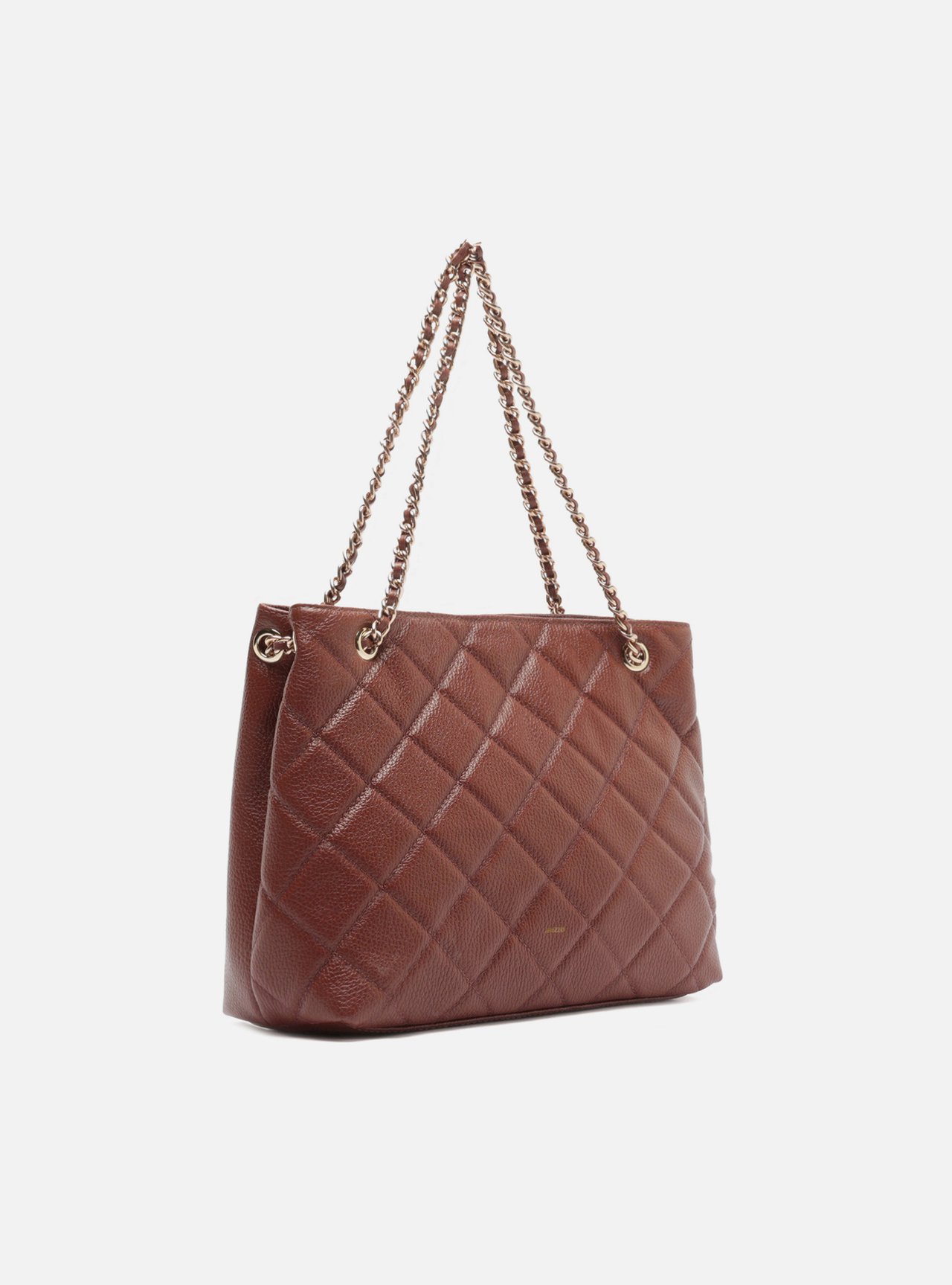 Bolsa Tote Marrom Couro Matelassê Gab Média — foto 5