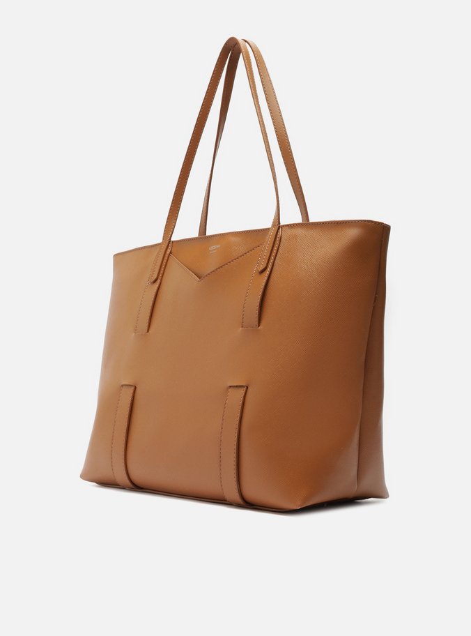 Bolsa Shopping Marrom Grande Tiras Capa