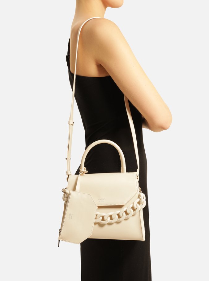 Bolsa Satchel Branca Iara Média