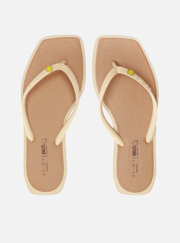 Chinelo de Dedo Branco Recouro Square Smiley