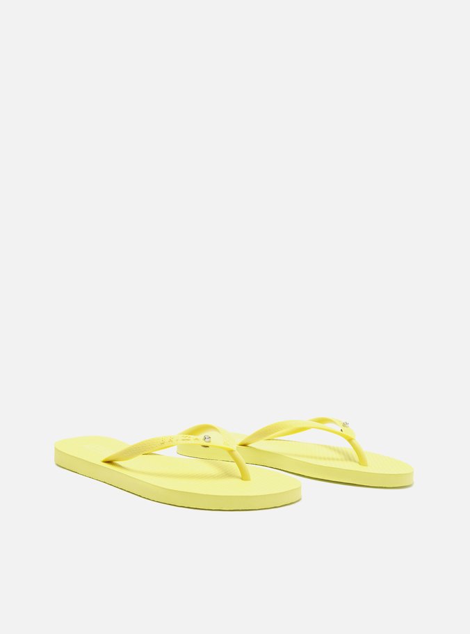 Chinelo de Dedo Amarelo e Bag Tecido