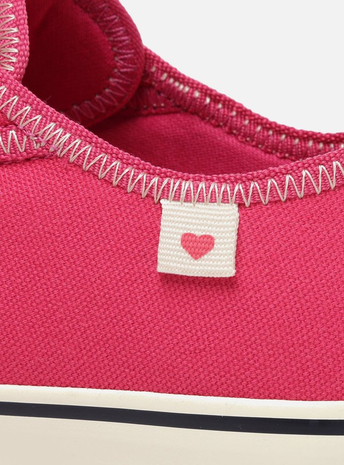 Tênis Infantil Slip On Rosa Lona