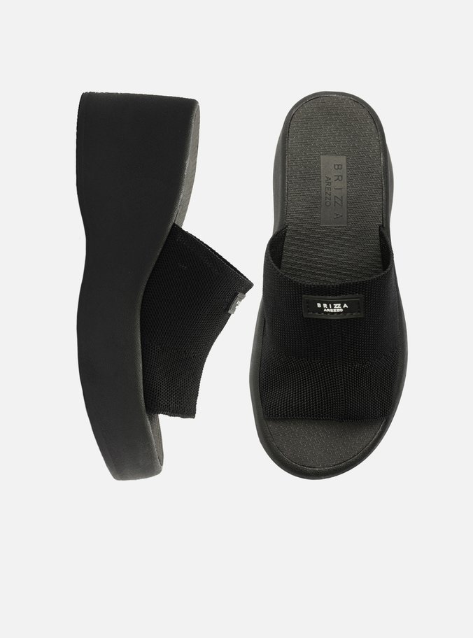 Tamanco Preta Knit Flatform Barcelona