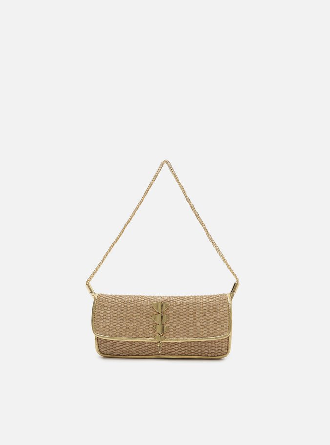 Bolsa Shoulder Bege Palha Pequena Lenny Niemeyer