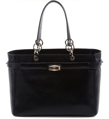 Bolsa Shopping Couro Preta