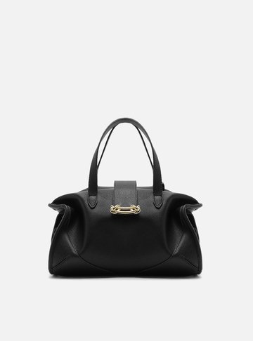 Arezzo — Bolsa Tote Preta Média Metais