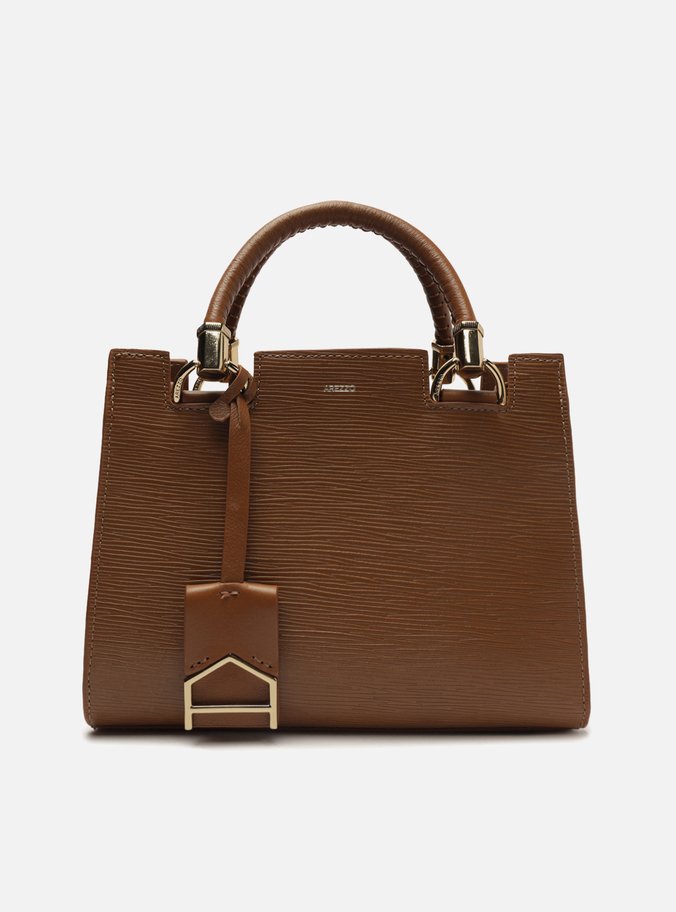 Bolsa Tote Marrom Couro Wave Abraccio Média