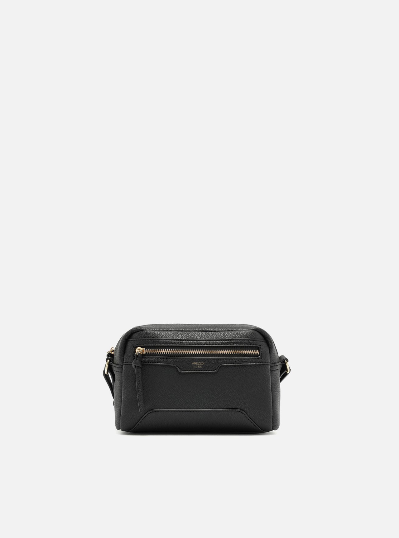 Bolsa Tiracolo Preta Pequena Metais — foto 1