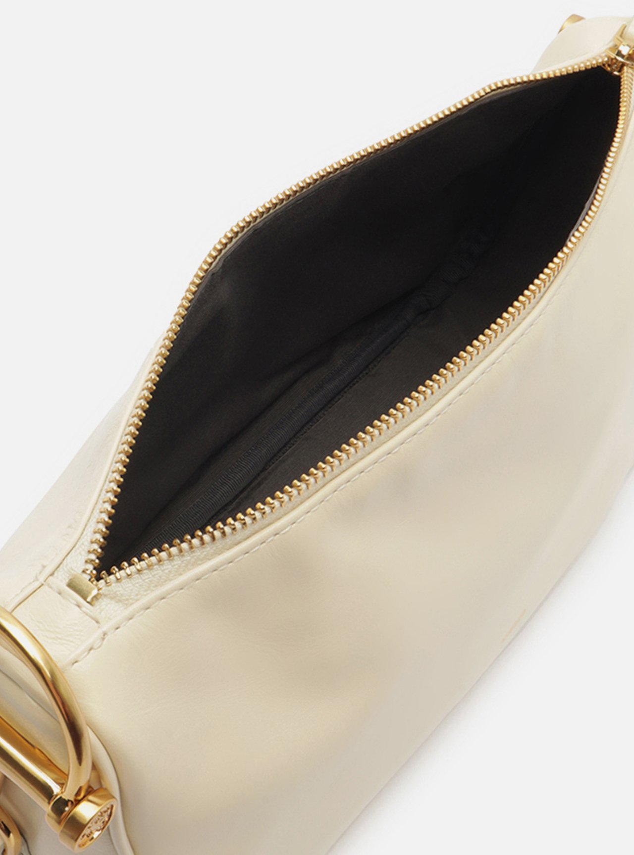 Bolsa Shoulder Off White Couro Média Corrente — foto 4