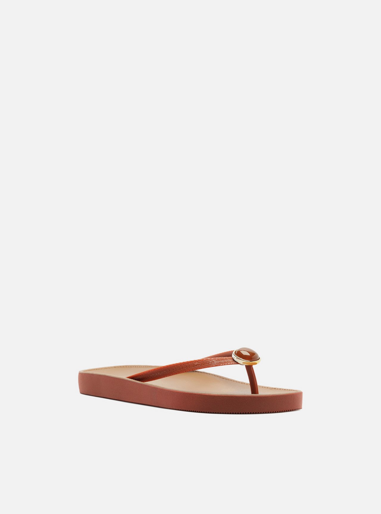 Chinelo de Dedo Terracota Recouro Fit Pedra — foto 2
