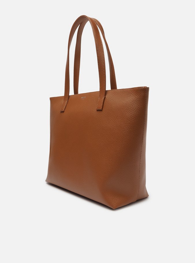 Bolsa Shopping Marrom Caramel Mercato Grande