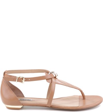 Rasteira City Couro Blush