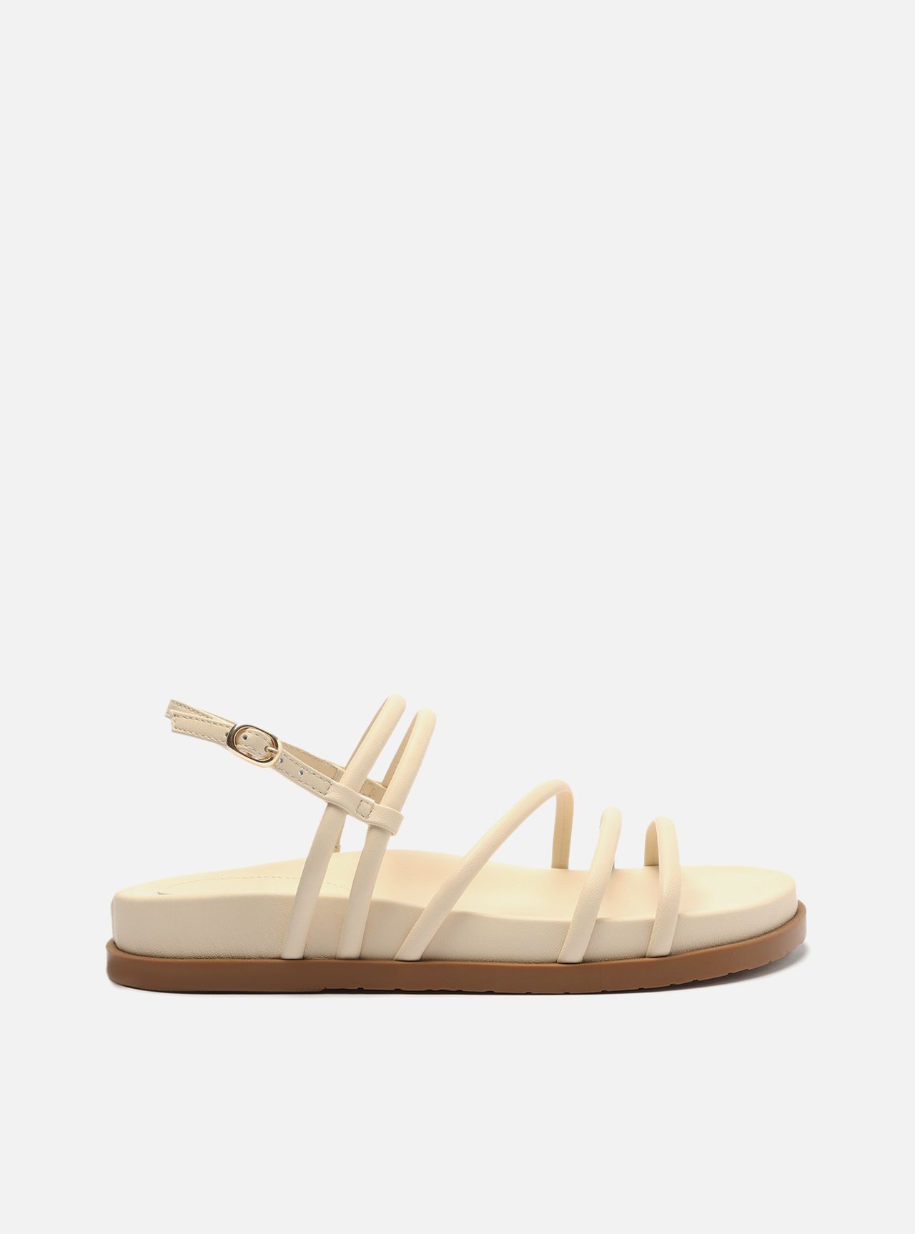 Sandália Rasteira Off-White Tiras Fivela — foto 1