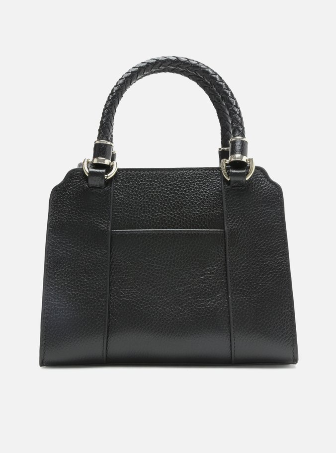 Bolsa Tote Couro Preta Piazza Média
