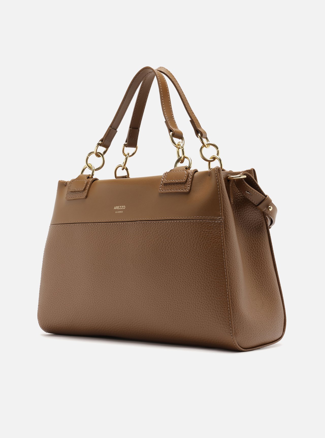 Bolsa Tote Marrom Texturizada Grande Básica — foto 2