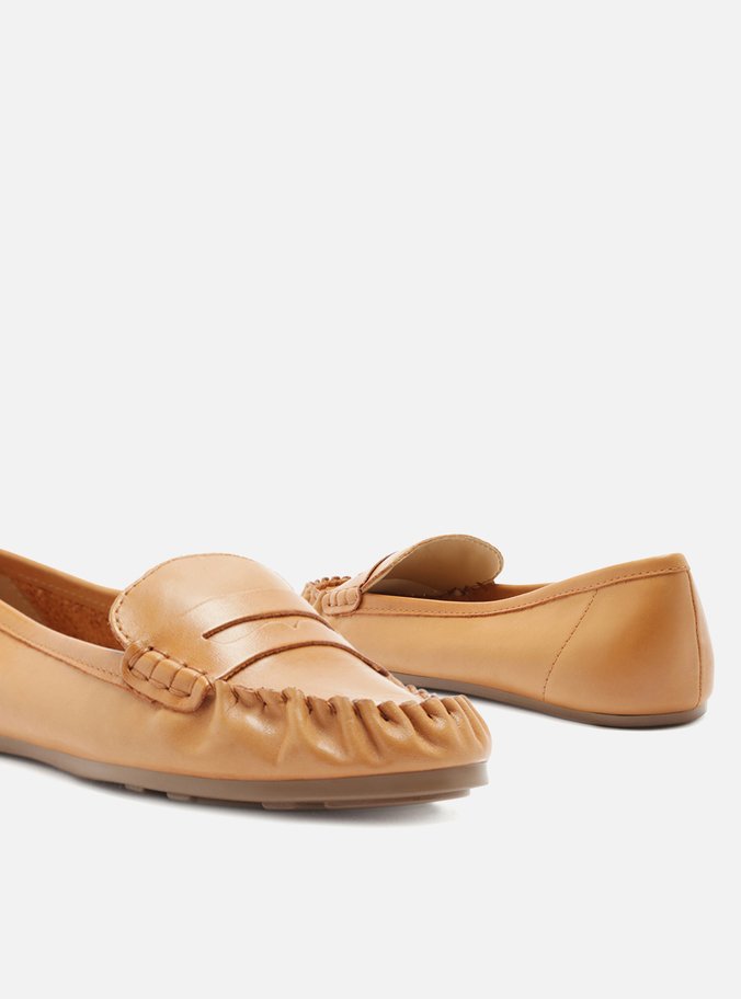 Mocassim Marrom Detalhe Franzido