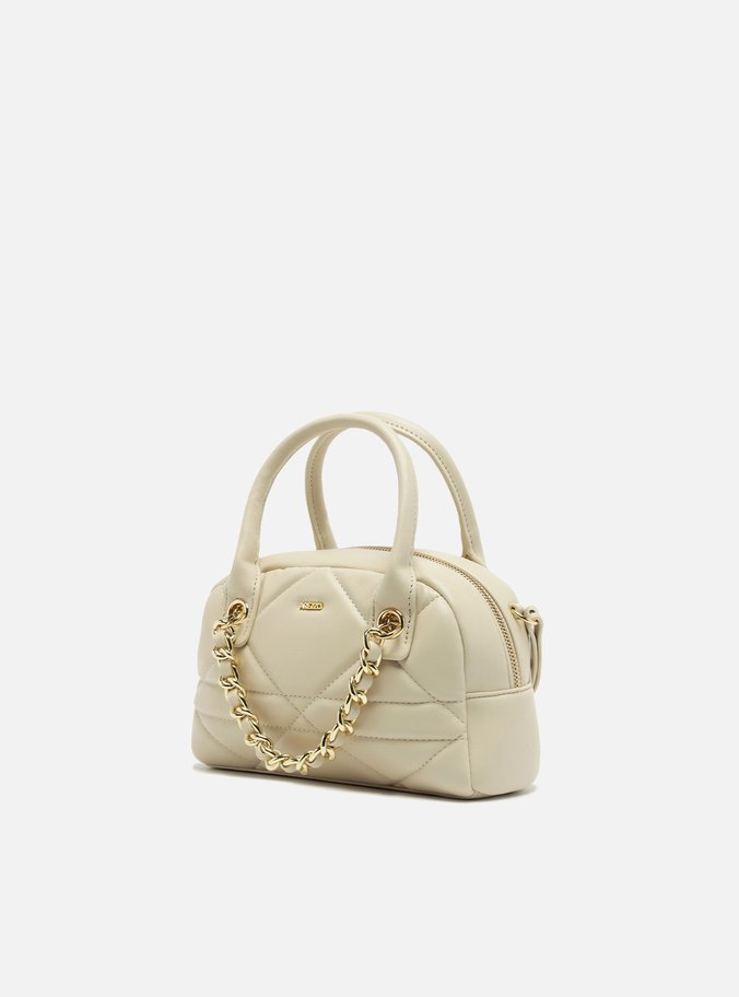 Bolsa Tiracolo Off-White Pequena Corrente Matelassê