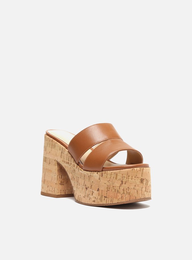 Tamanco Plataforma Natural Marrom