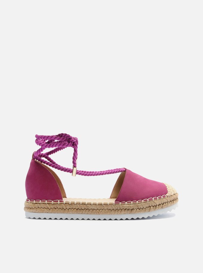 Espadrille Rosa Acamurçada Rasteira