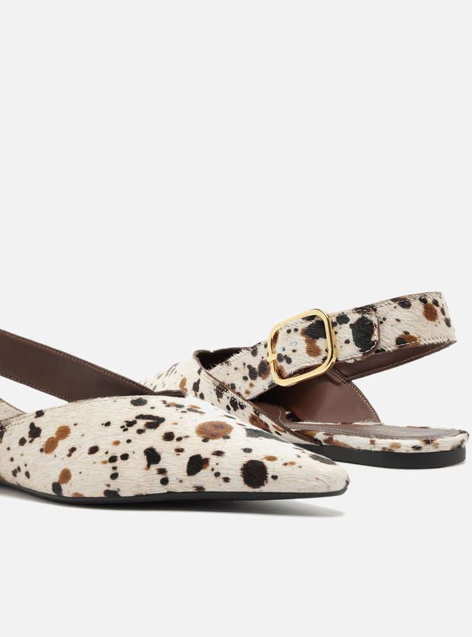 Sapatilha Animal Print Slingback Fivela