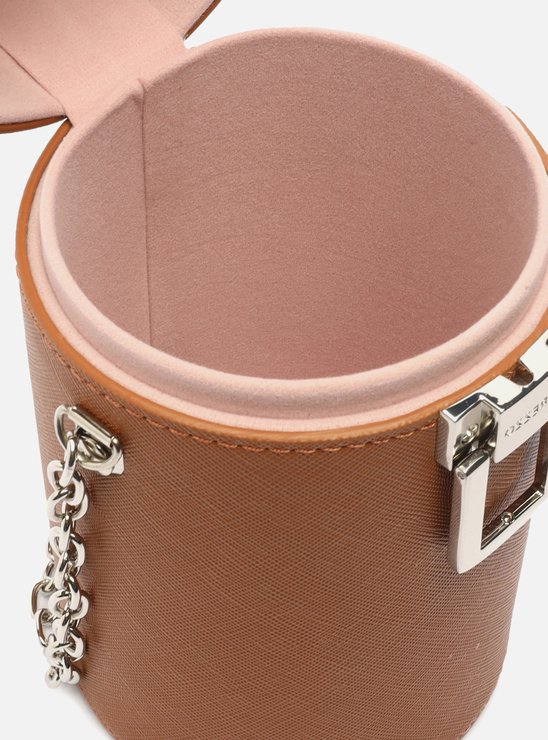 Bolsa Tiracolo Marrom Pequena Corrente