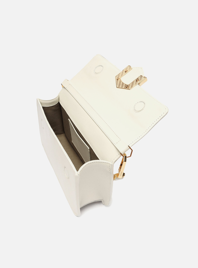 Bolsa Tiracolo Branca Couro A001 Média