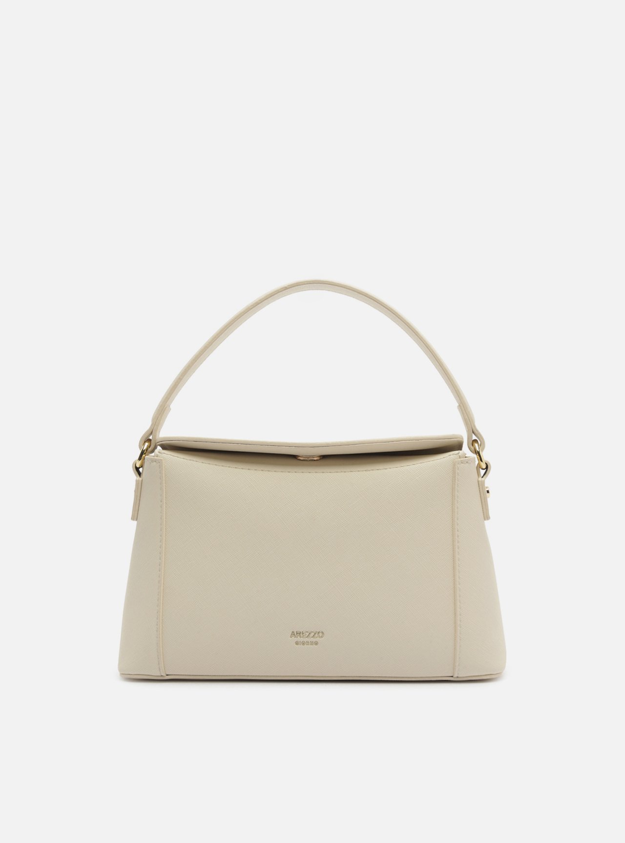 Bolsa Tiracolo Branca Média Metais — foto 1