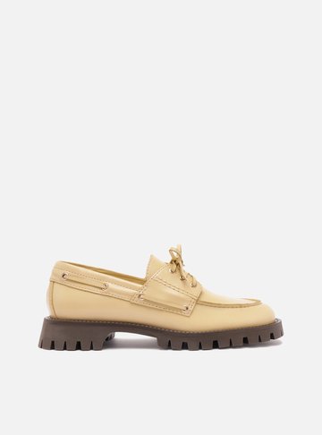 Mocassim Dockside Amarelo Couro Tratorado
