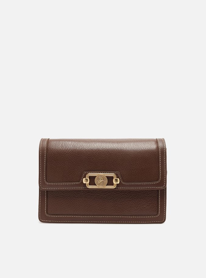Bolsa Tiracolo Marrom Couro  Média