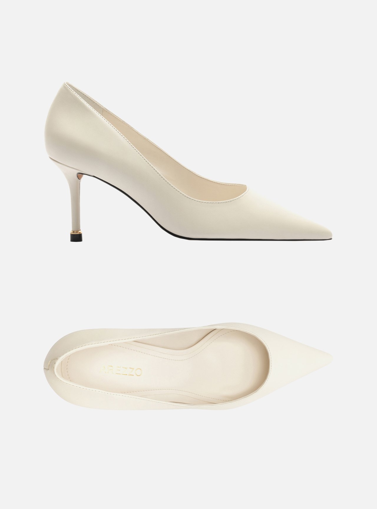 Scarpin Branco Couro Salto Fino — foto 6