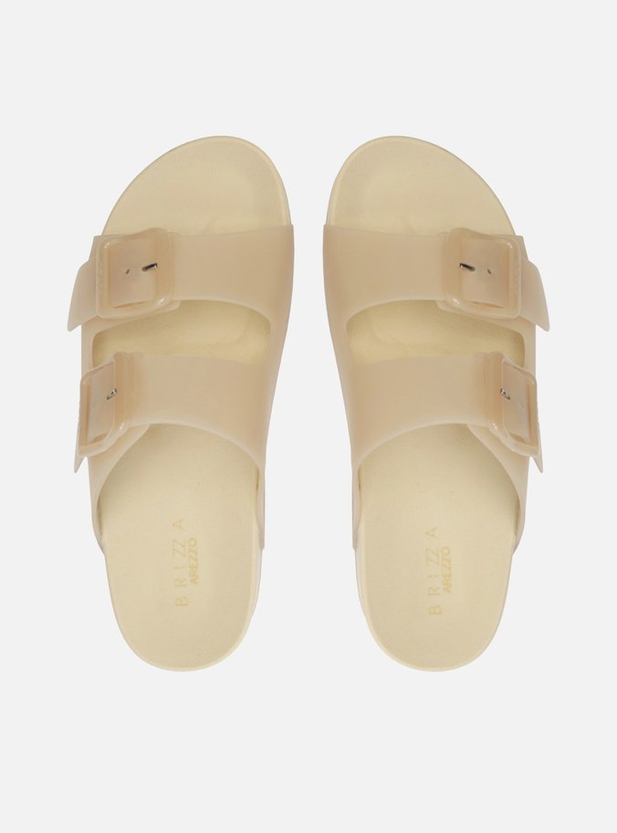 Chinelo Slide Off-White Fivelas Brizza